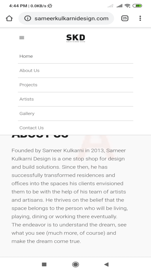 SameerKulkarni Design screenshot 2